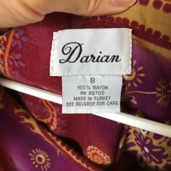 Vintage Vtg Darian Batik Tie Dye Fuchsia Pink Short Sleeve Blouse - Picture 3 of 8